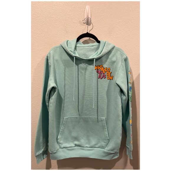 NICKELODEON 90's Retro Hey Arnold Blue Graphic Cartoon Hoodie - Picture 1 of 5